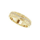 “Raceway King” - 14K Yellow Diamond Ring