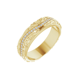 “Raceway King” - 14K Yellow Diamond Ring