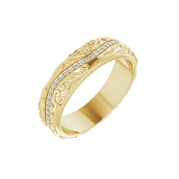 “Raceway King” - 14K Yellow Diamond Ring