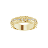 “Raceway King” - 14K Yellow Diamond Ring